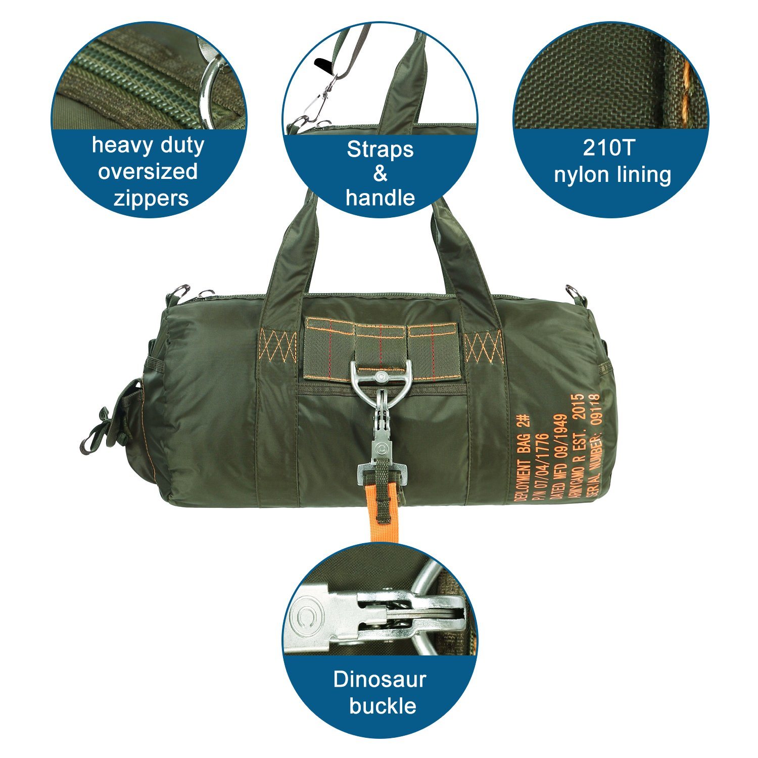 Air Force Military Duffle Bag Duty Nylon Tactical Duffel