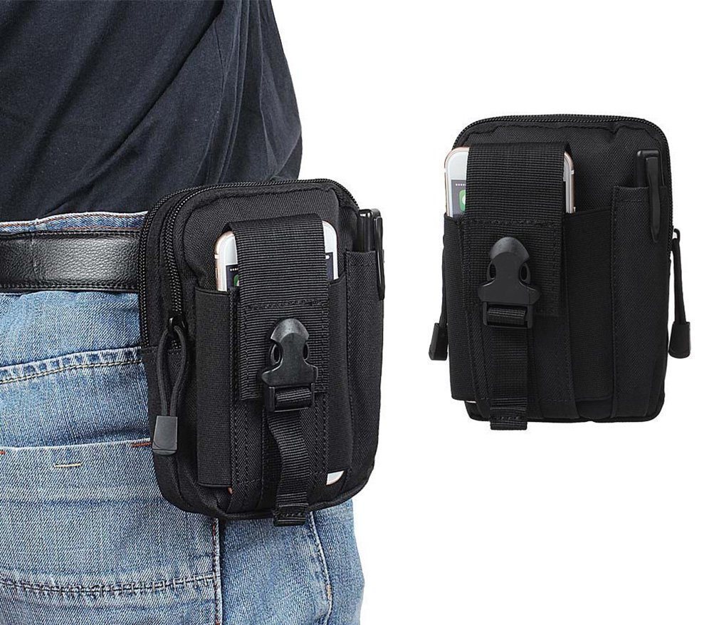 Tactical Molle Pouch Utility Belt Waist Bag Pocket with Cell Phone Holster