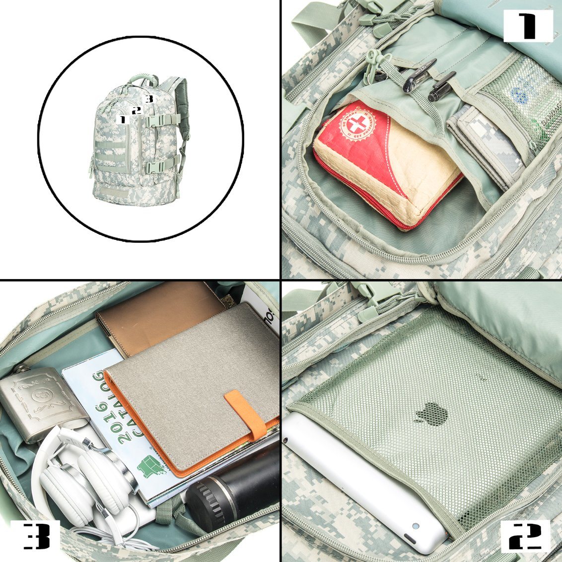 Polyster Tote Zipper Bag Air Soft Waterproof for Camping Hiking