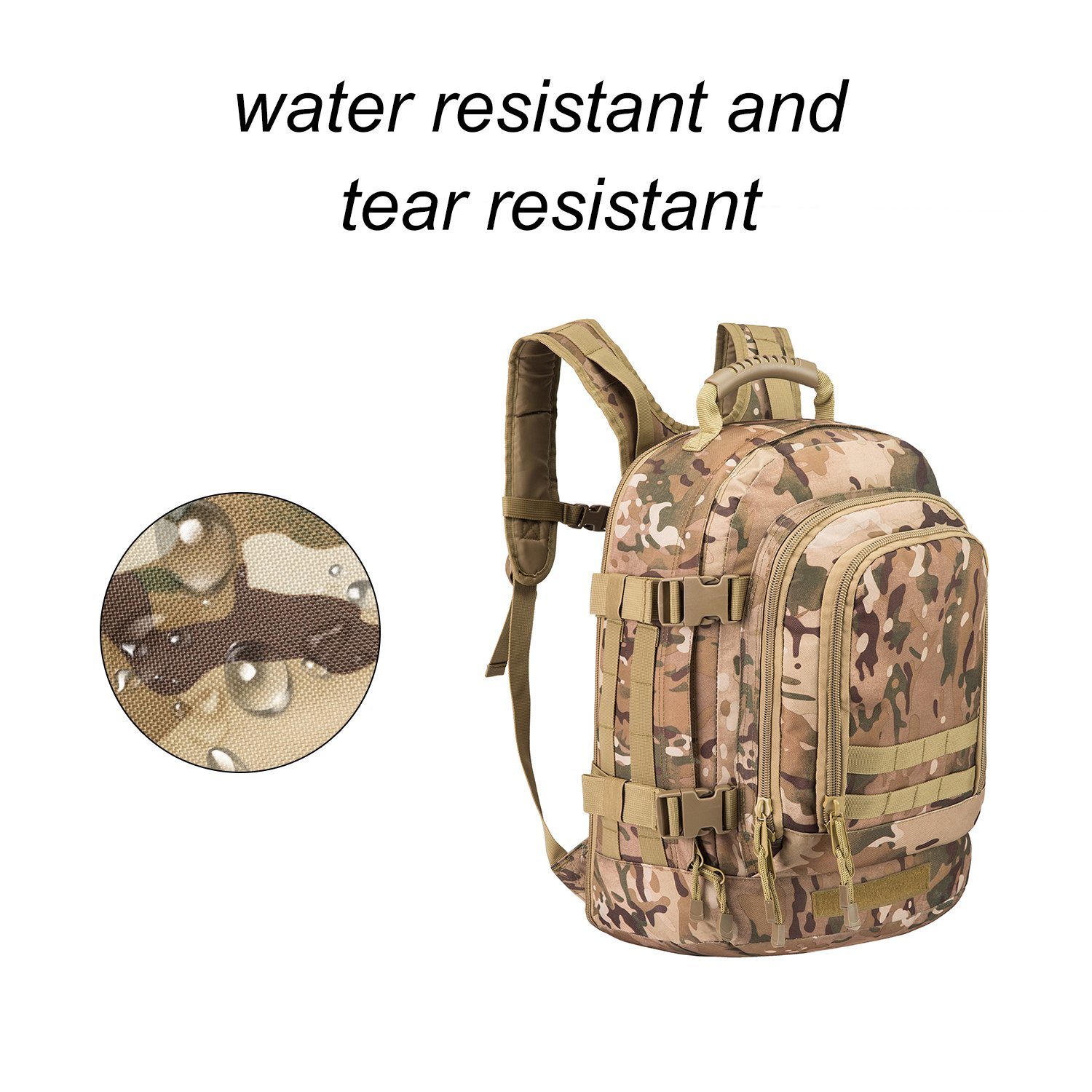 Army Tactical Expandeble Traveling USB Laptop Backpack
