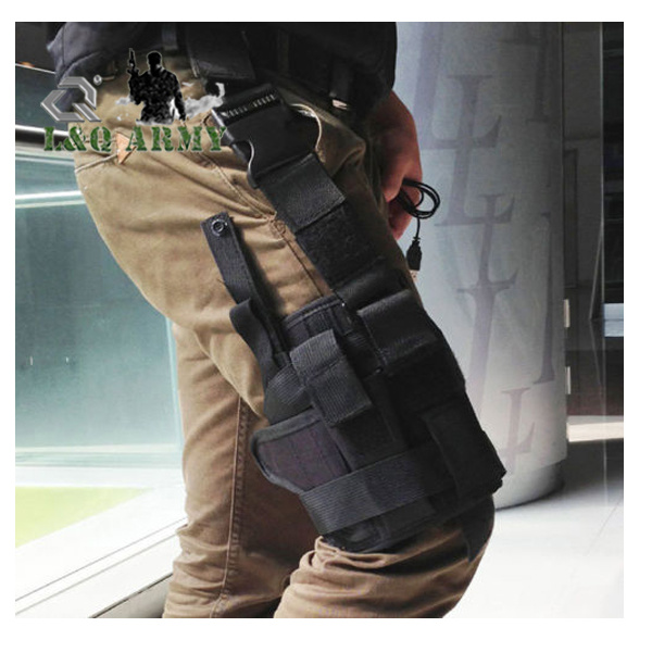Tactical Adjustable Pistol Gun Drop Leg Holster Pouch