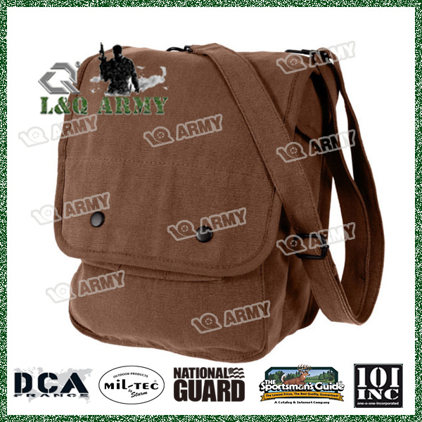 Military Heavyweight Canvas Map Case Shoulder Bag