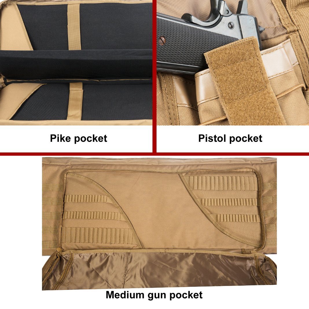 Army Use Outdoor Double Long Rifle Pistol Gun Bag Firearm Backpack for Rifle