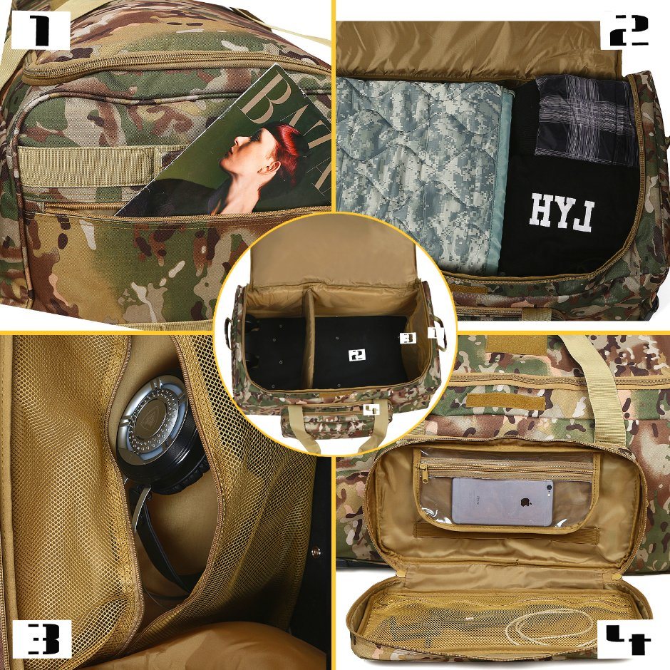 Tear Resistant Waterproof Shopping Trolley Bag Military Tactical Bag