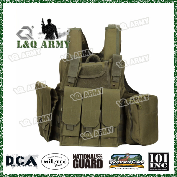 Chest Rig Mag Vest Steel Wire Commando Plates with Pouches
