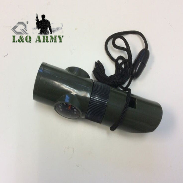 6-in-1 Tactical Whistle Kit with LED Light Outdoor Survival Gear
