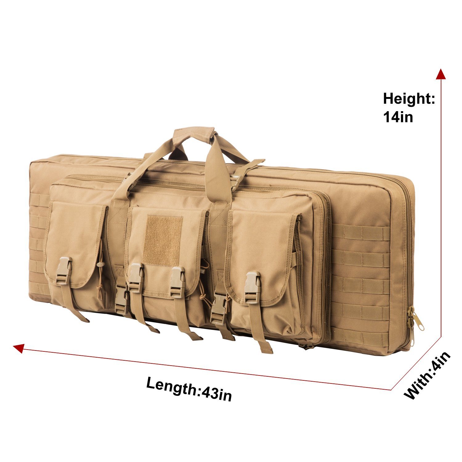 Army Use Outdoor Double Long Rifle Pistol Gun Bag Firearm Backpack for Rifle